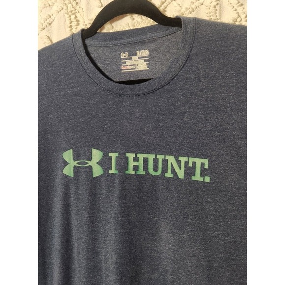 Under Armour‎ Mens I Hunt Long Sleeve Tee Size XL Navy Blue Casual Lounge - Picture 2 of 11